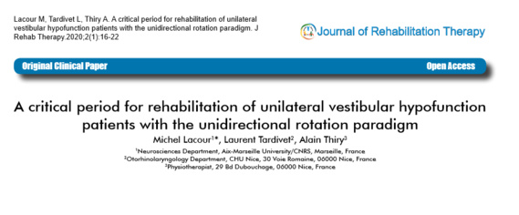 Actualité vestibulaire Actualité vestibulaire